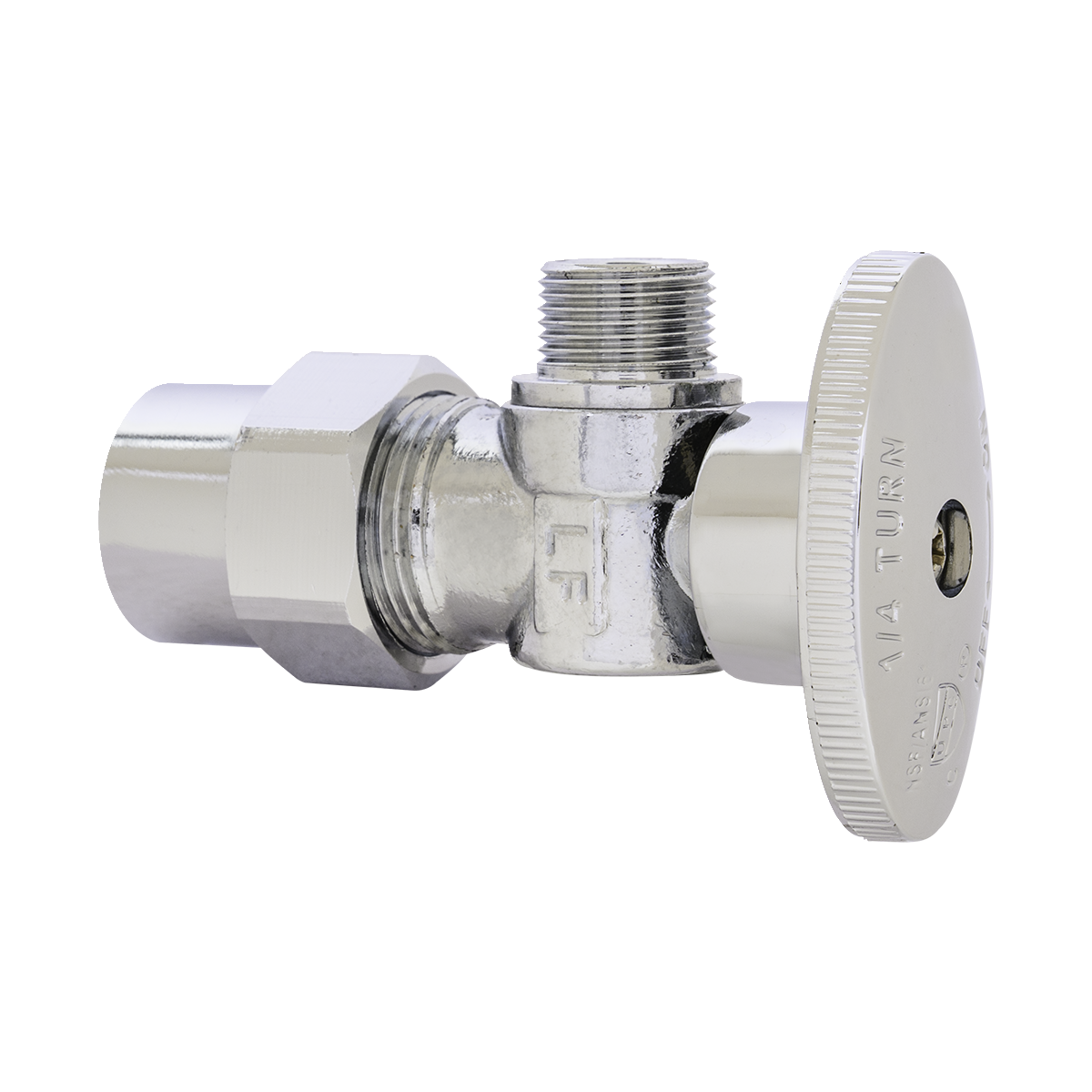1/2 in. Nominal CPVC x 3/8 in. OD Compression 1/4 Turn Angle Stop ...